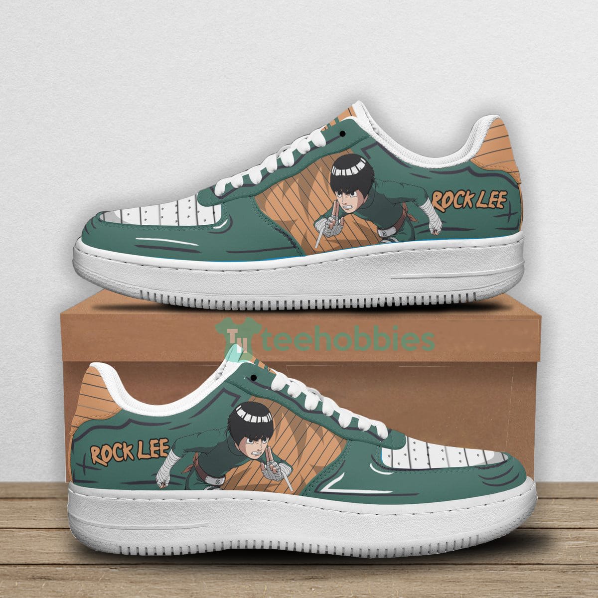 Cool Rock Lee Custom Naruto Anime Fans Air Force Shoes