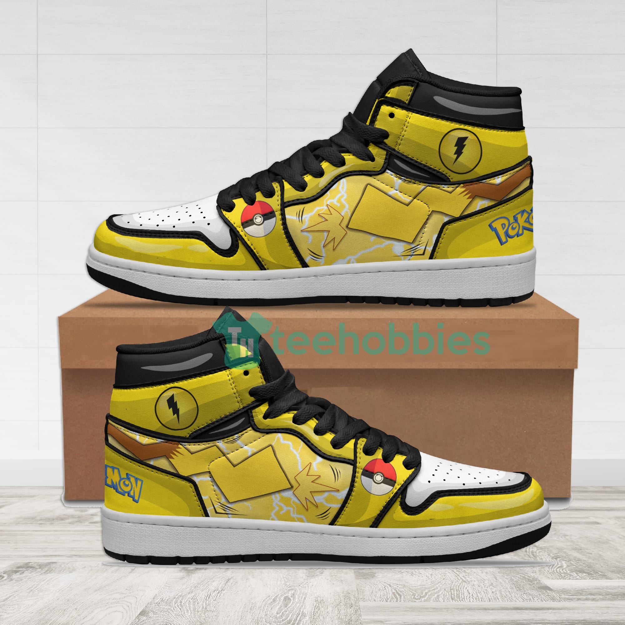 Cute Pikachu Pokemon Custom Air Hightop Shoes