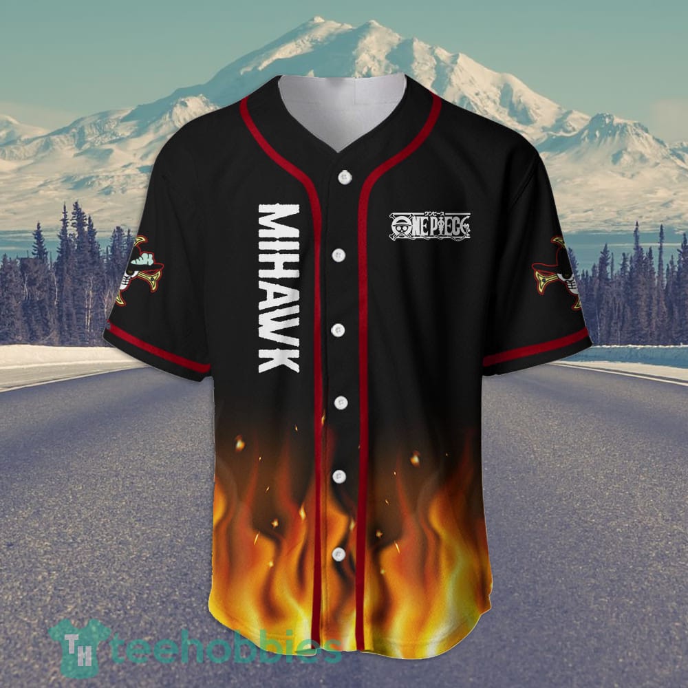 Dracule Mihawk Custom OP Anime Jersey Baseball Shirt For Fans Product photo 2