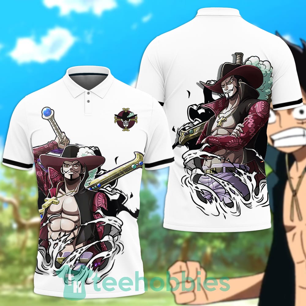 Dracule Mihawk Polo Shirt Custom Anime One Piece For Anime Fans