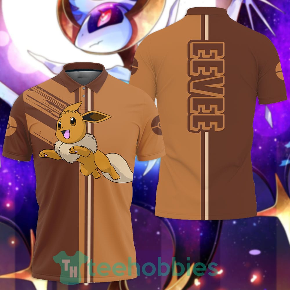 Eevee Polo Shirt Custom Pokemon Anime Gift For Fans