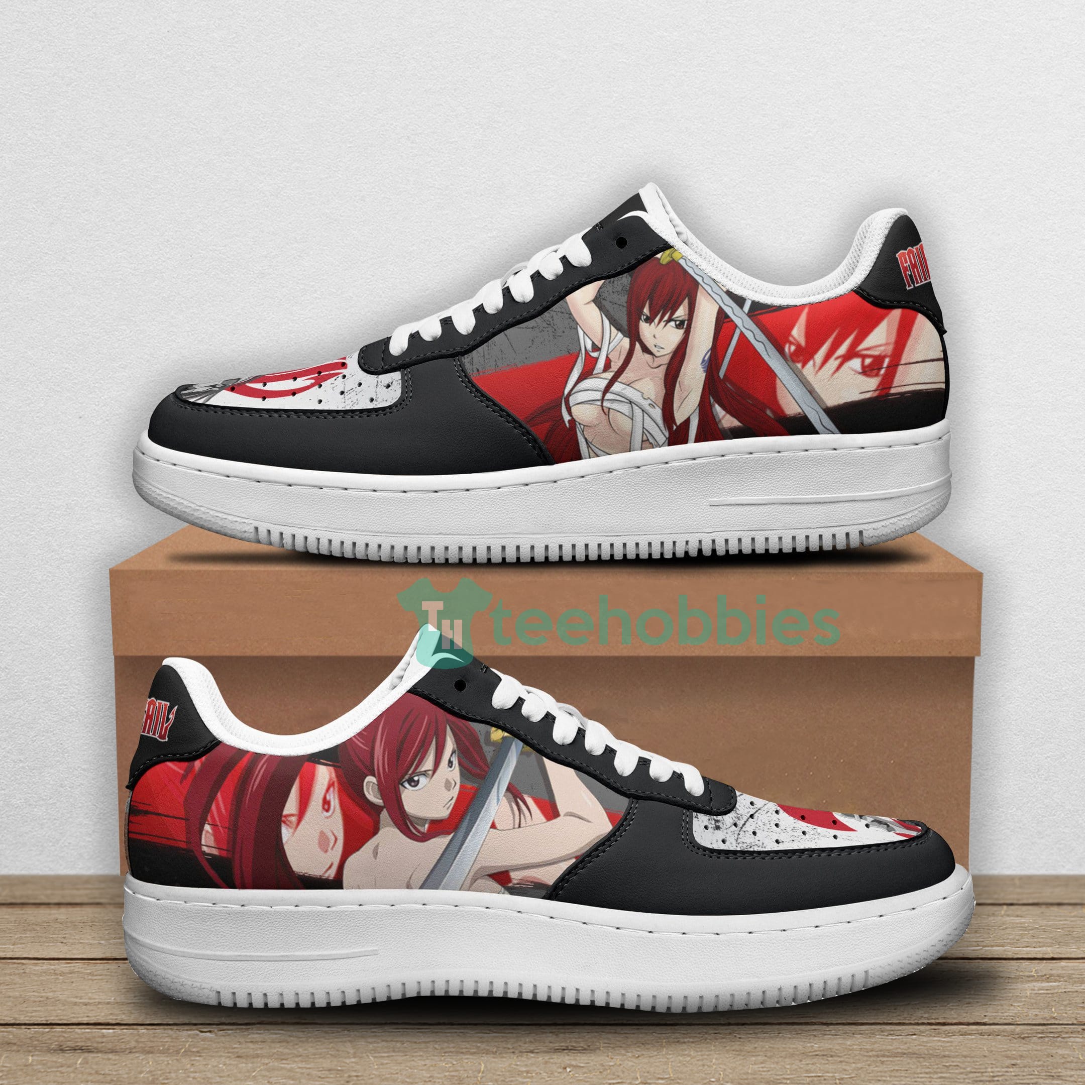 Erza Scarlet Fans Custom Fairy Tail Anime Air Force Shoes