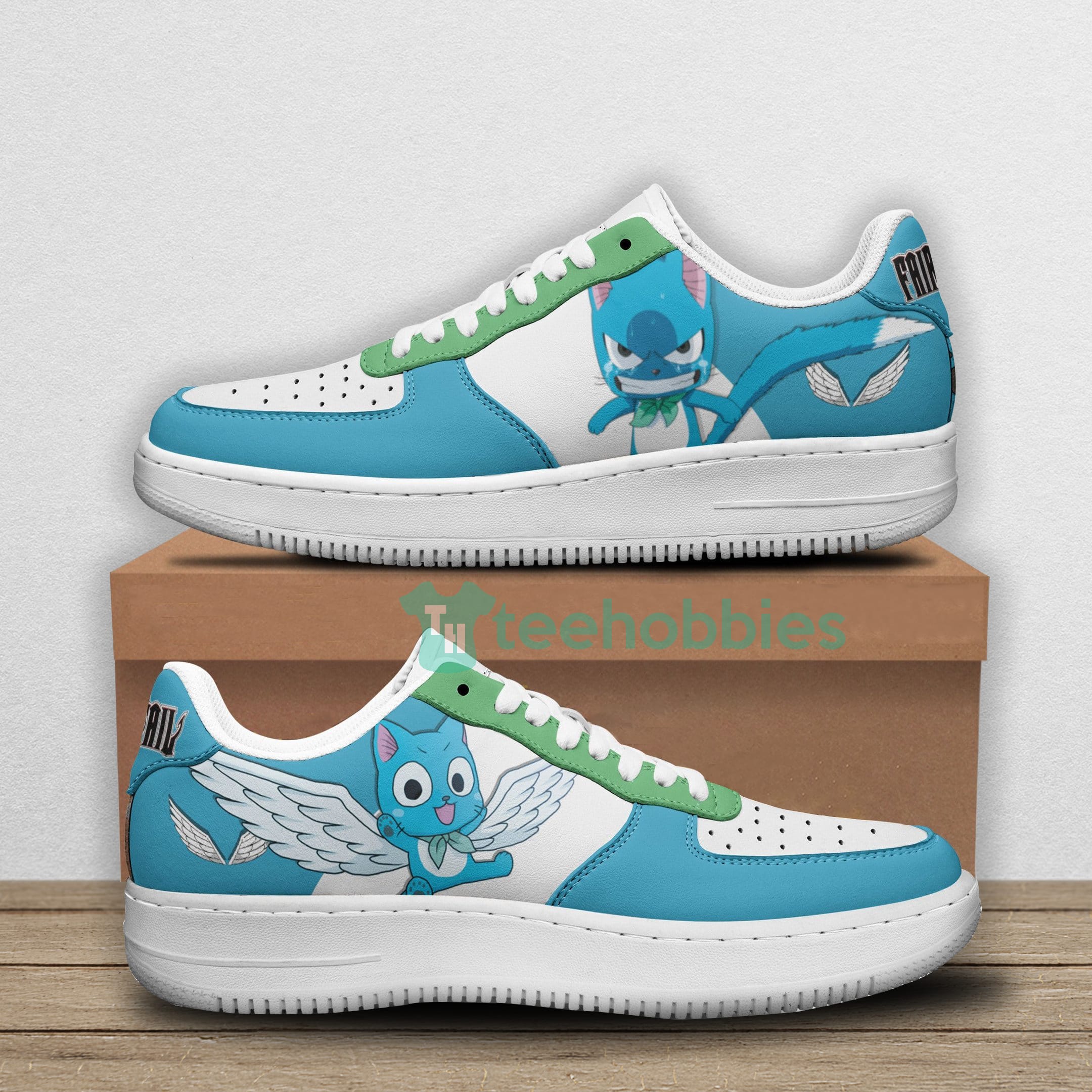 Fairy Tail Happy Angry Custom Anime Air Force Shoes