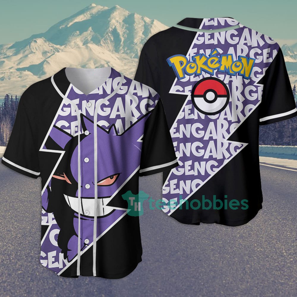 Gengar Custom Pokemon Anime Jersey Baseball Shirt For Fans