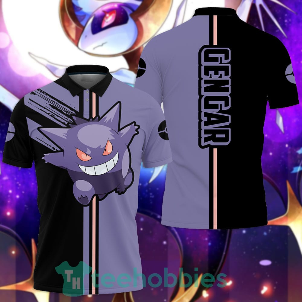 Gengar Polo Shirt Custom Pokemon Anime Gift For Fans