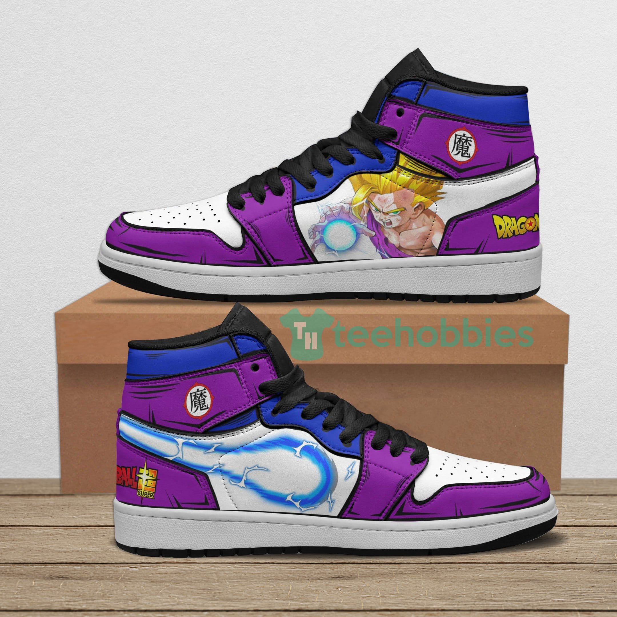 Gohan Super Saiyan Custom Dragon Ball Super Anime Air Jordan Hightop Shoes