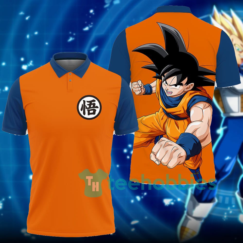 Goku Dragon Ball Custom Anime Orange Polo Shirt For Fans