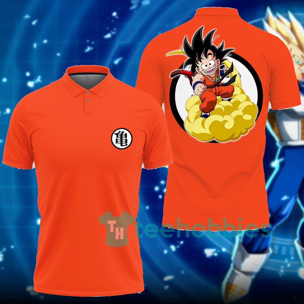 Goku Kid Dragon Ball Custom Anime Orange Polo Shirt For Fans
