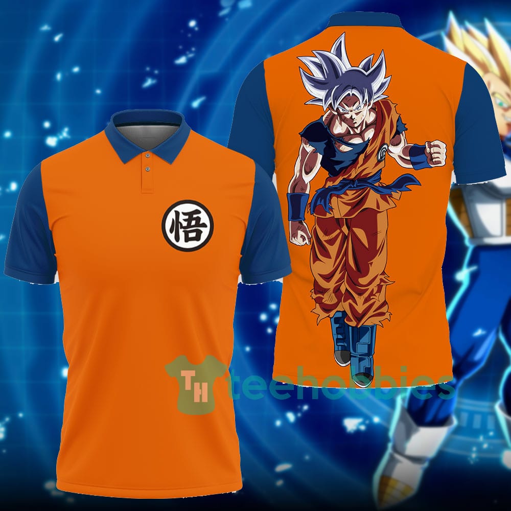 Goku Ultra Instinct Dragon Ball Custom Anime Orange Polo Shirt For Fans