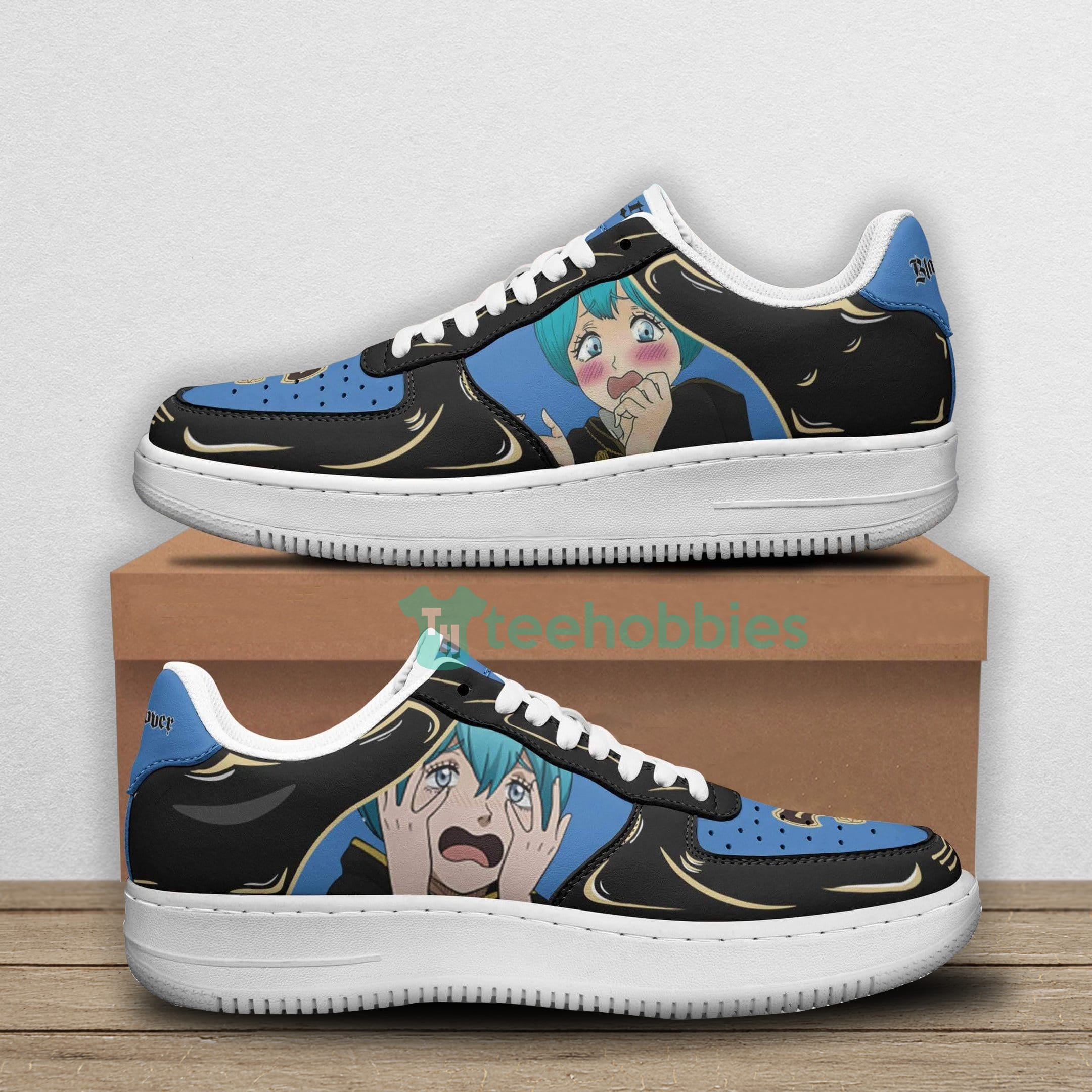 Grey Custom Black Clover Anime For Fans Air Force Shoes
