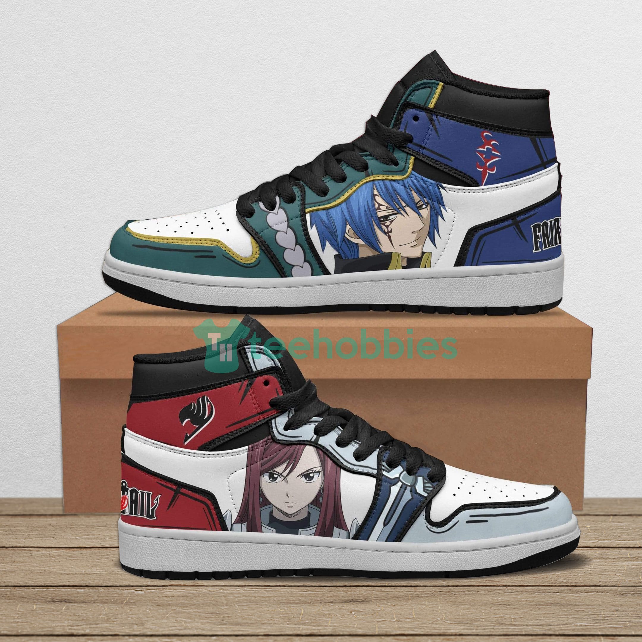 Jellal x Erza Custom Fairy Tail Anime Air Jordan Hightop Shoes