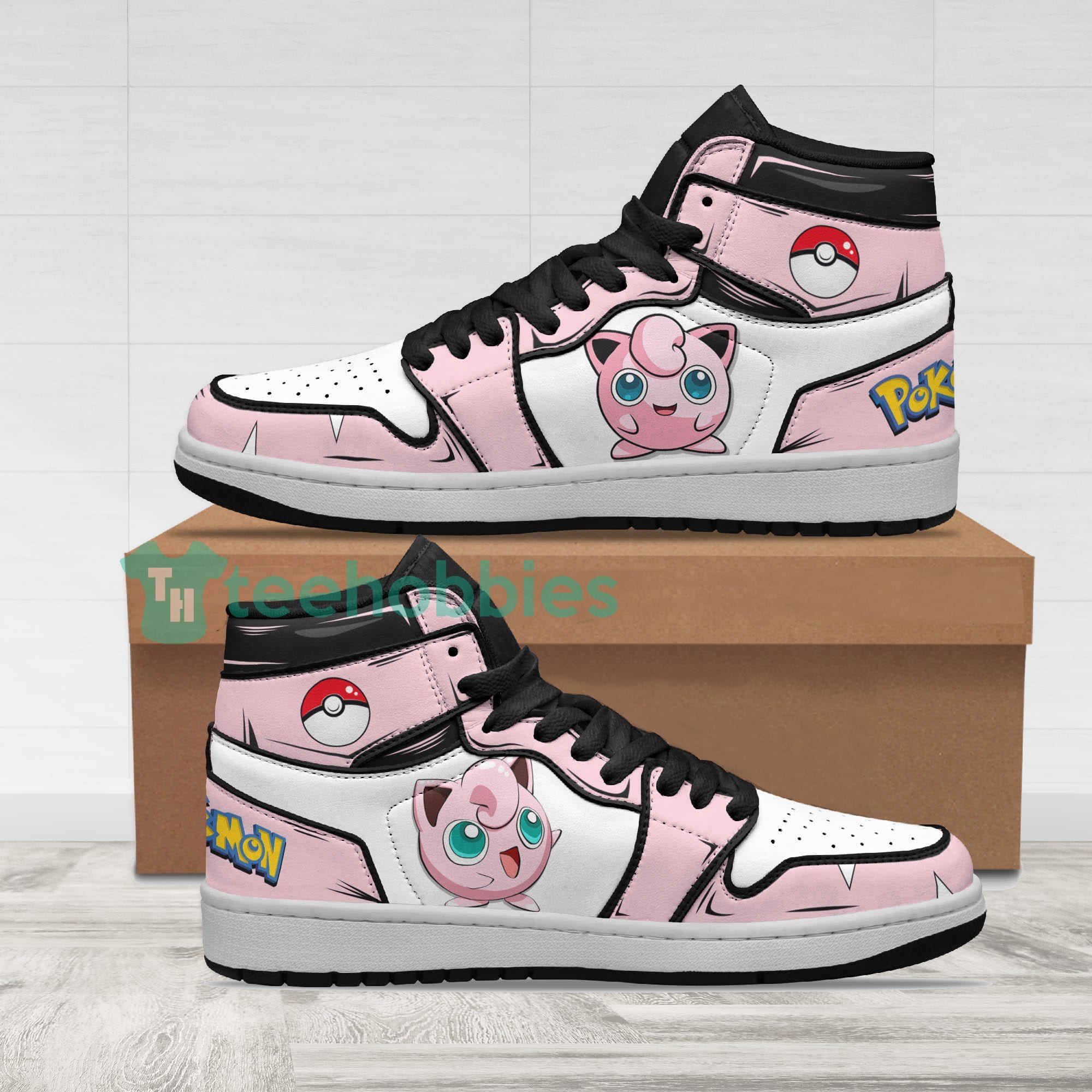 Jigglypuff Fans Custom Pokemon Anime Air Jordan Hightop Shoes