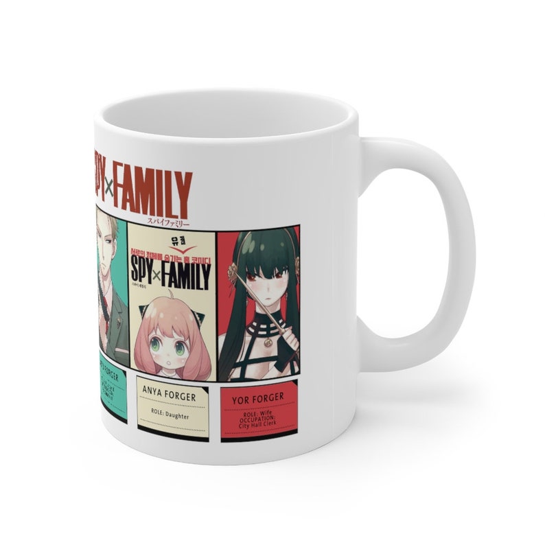 Loid Forger Yor Forger Anya Forger Spy x Family Anime Coffee Mug - Mug 11oz - White