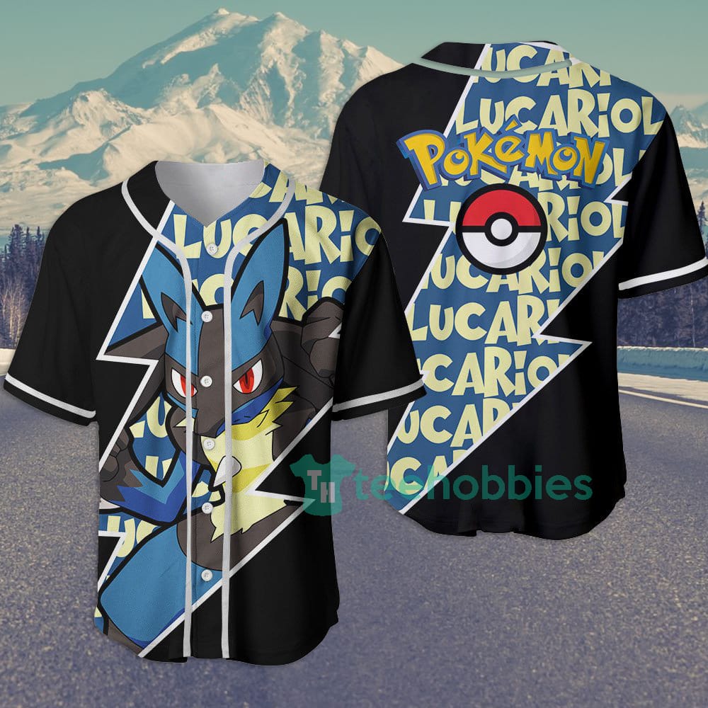 Lucario Custom Pokemon Anime Jersey Baseball Shirt For Fans