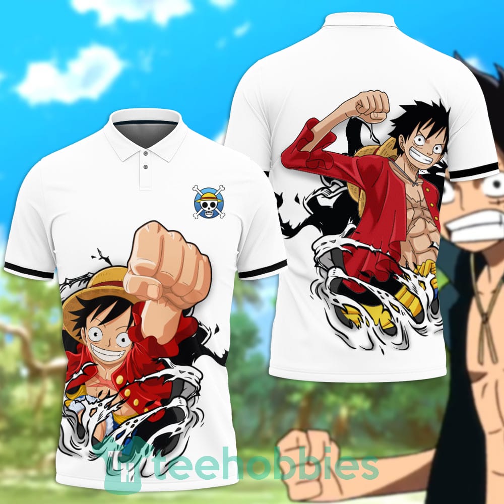 Luffy Polo Shirt Custom Anime One Piece For Anime Fans