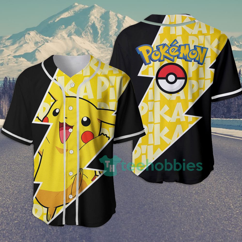 Pikachu Custom Pokemon Anime Jersey Baseball Shirt For Fans