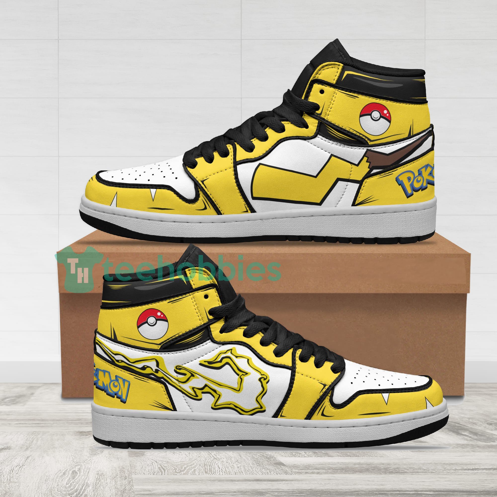 Rápido repollo aprendiz Pikachu Fans Custom Pokemon Anime Air Jordan Hightop Shoes