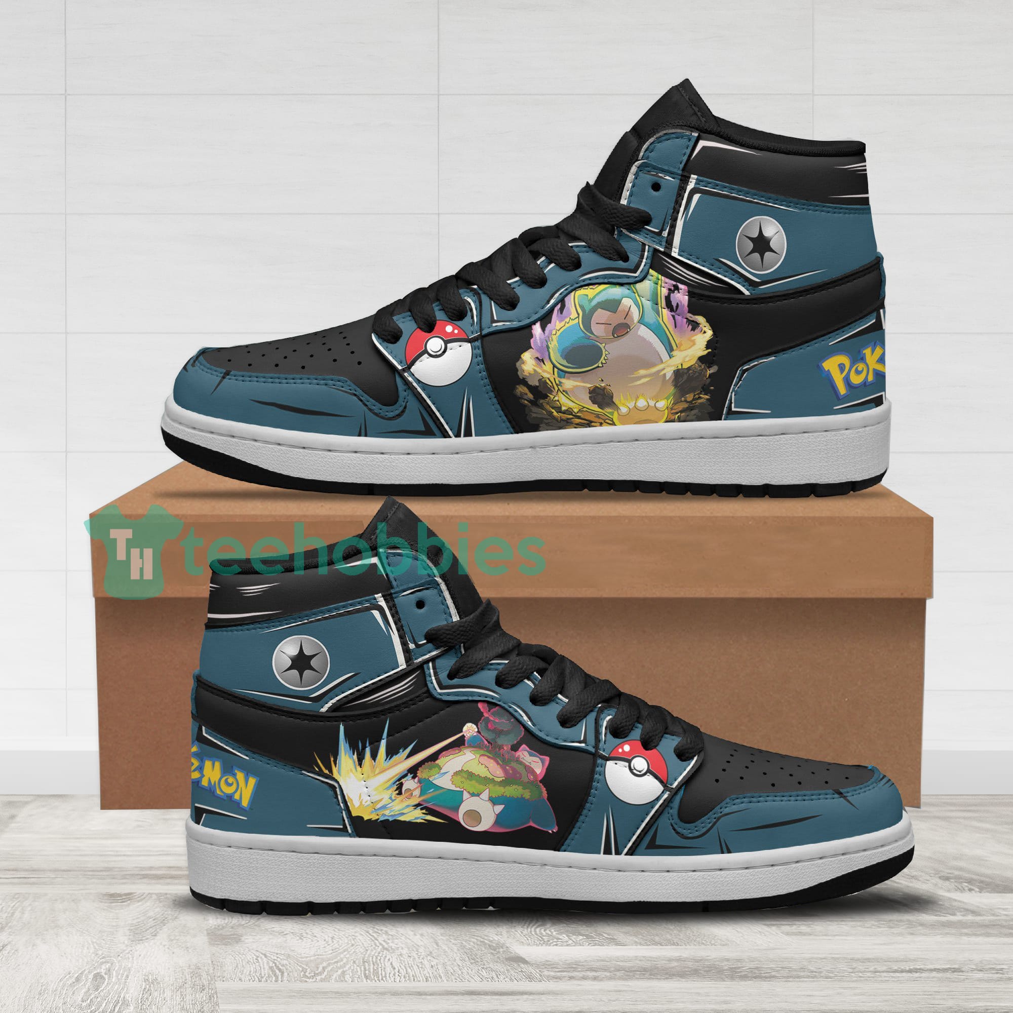 Pokemon Snorlax Fans Custom Anime Air Jordan Hightop Shoes