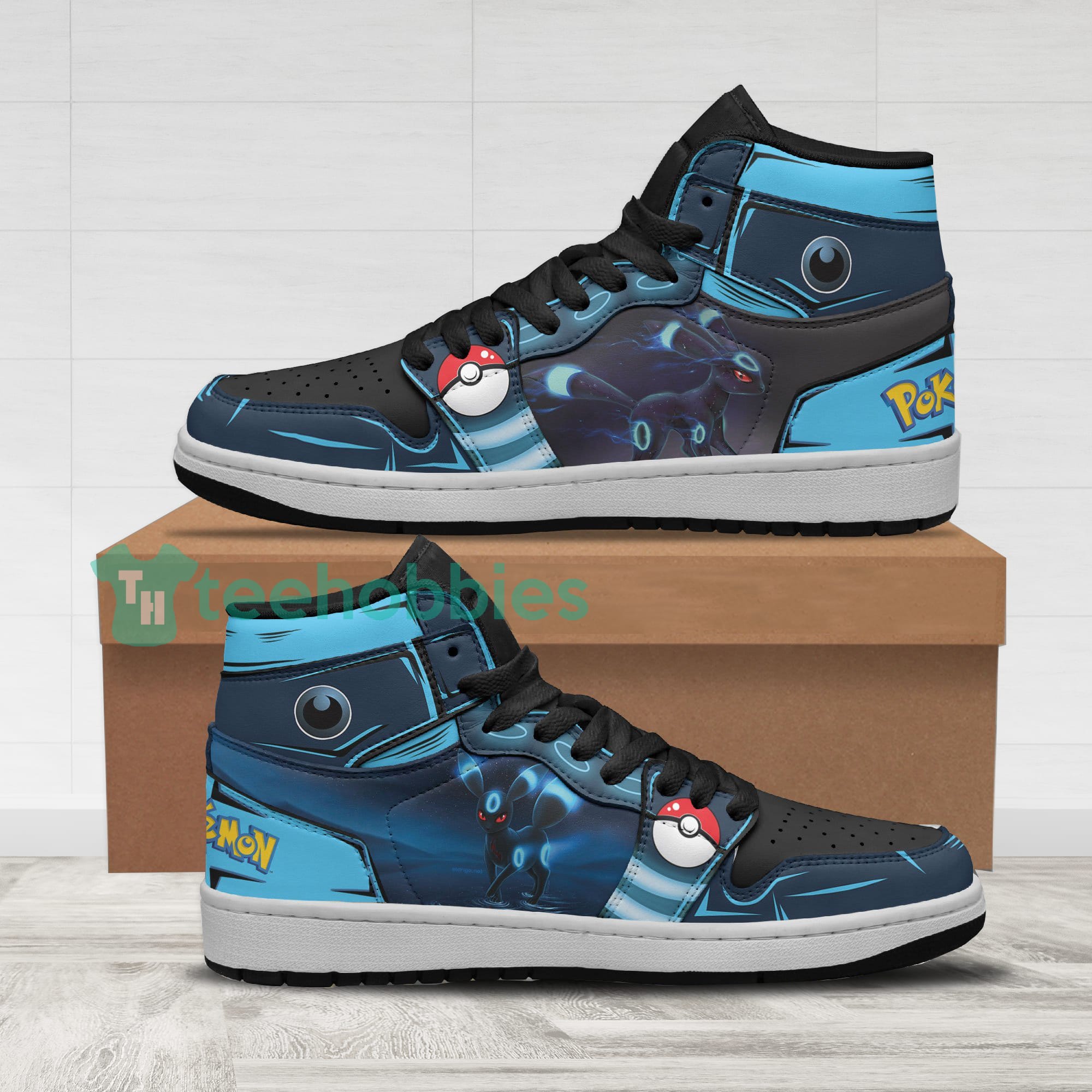 Pokemon Umbreon Fans Custom Anime Air Jordan Hightop Shoes