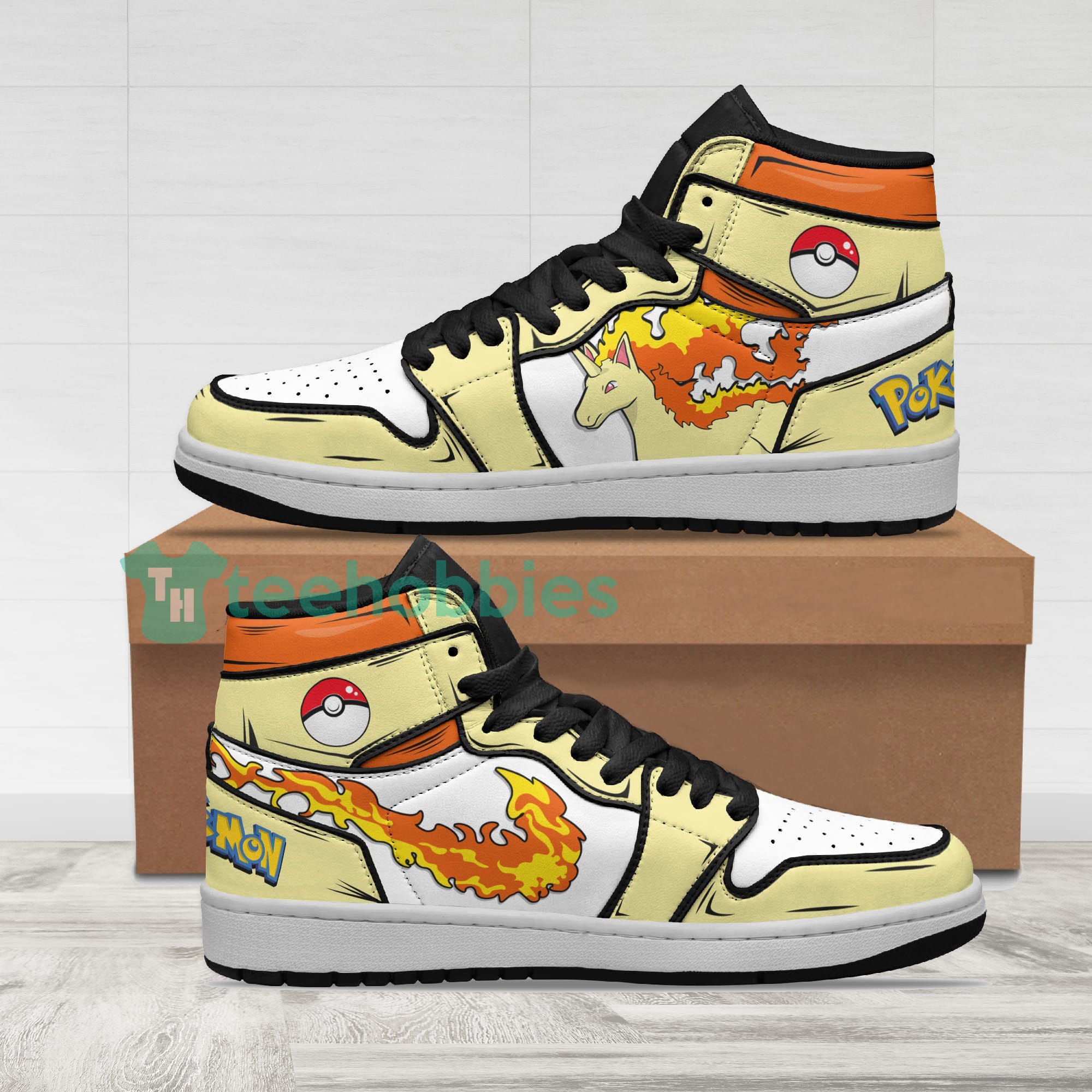 Ponyta Fans Custom Pokemon Anime Air Jordan Hightop Shoes
