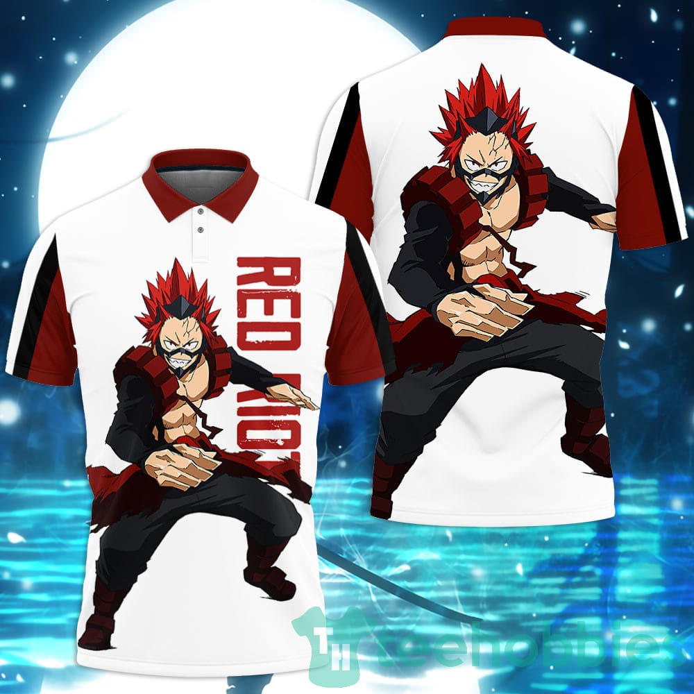 Red Riot My Hero Academia Custom Anime Polo Shirt For Men And Women
