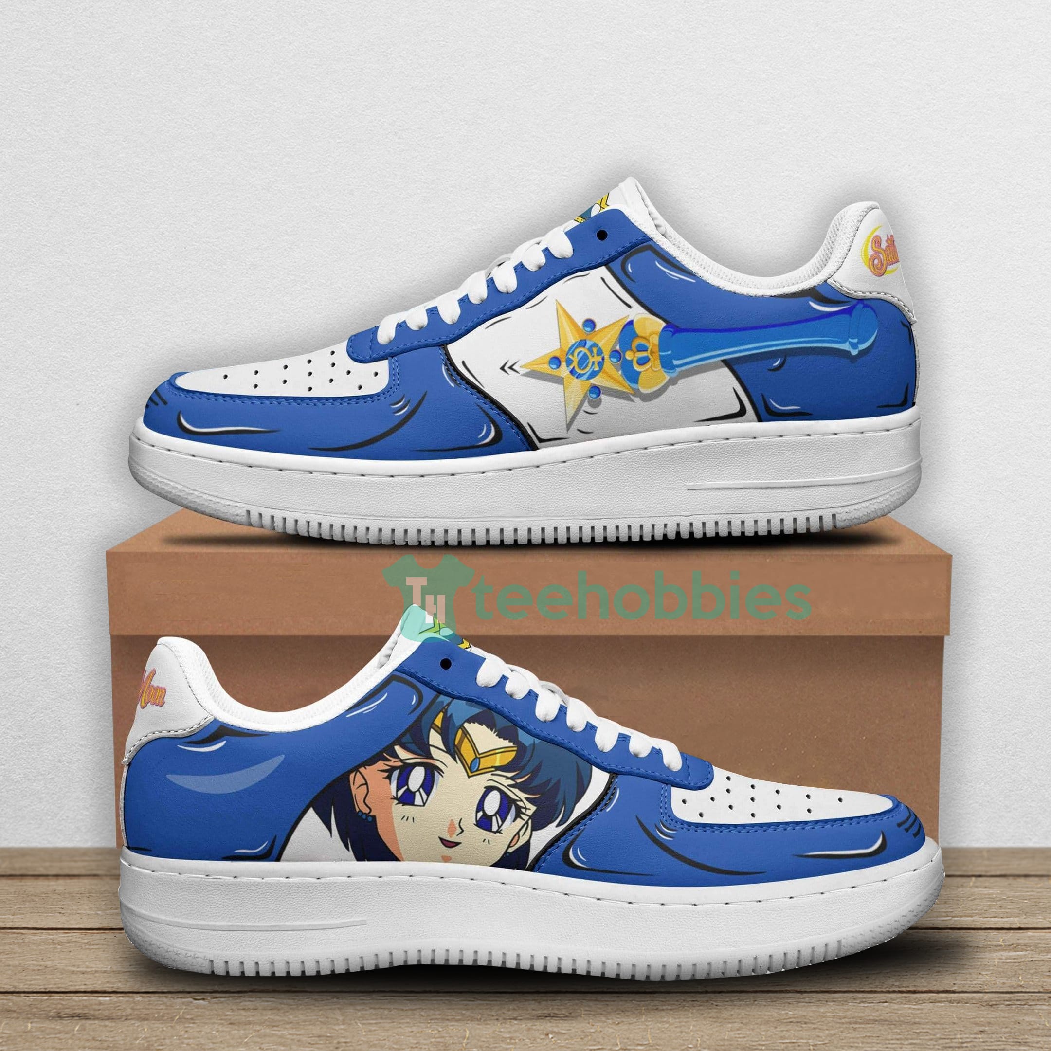 Sailor Mercury Custom Sailor Moon Anime Air Force Shoes