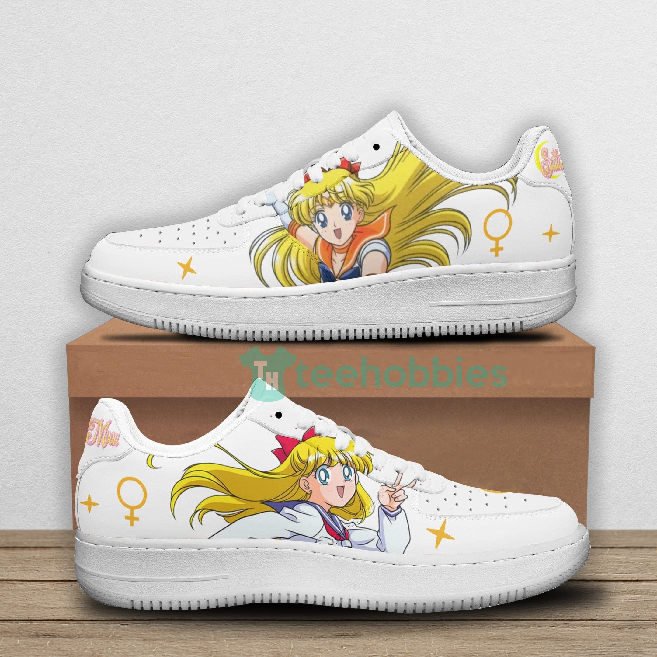 Sailor Venus Sailor Moon Anime White Air Force Shoes