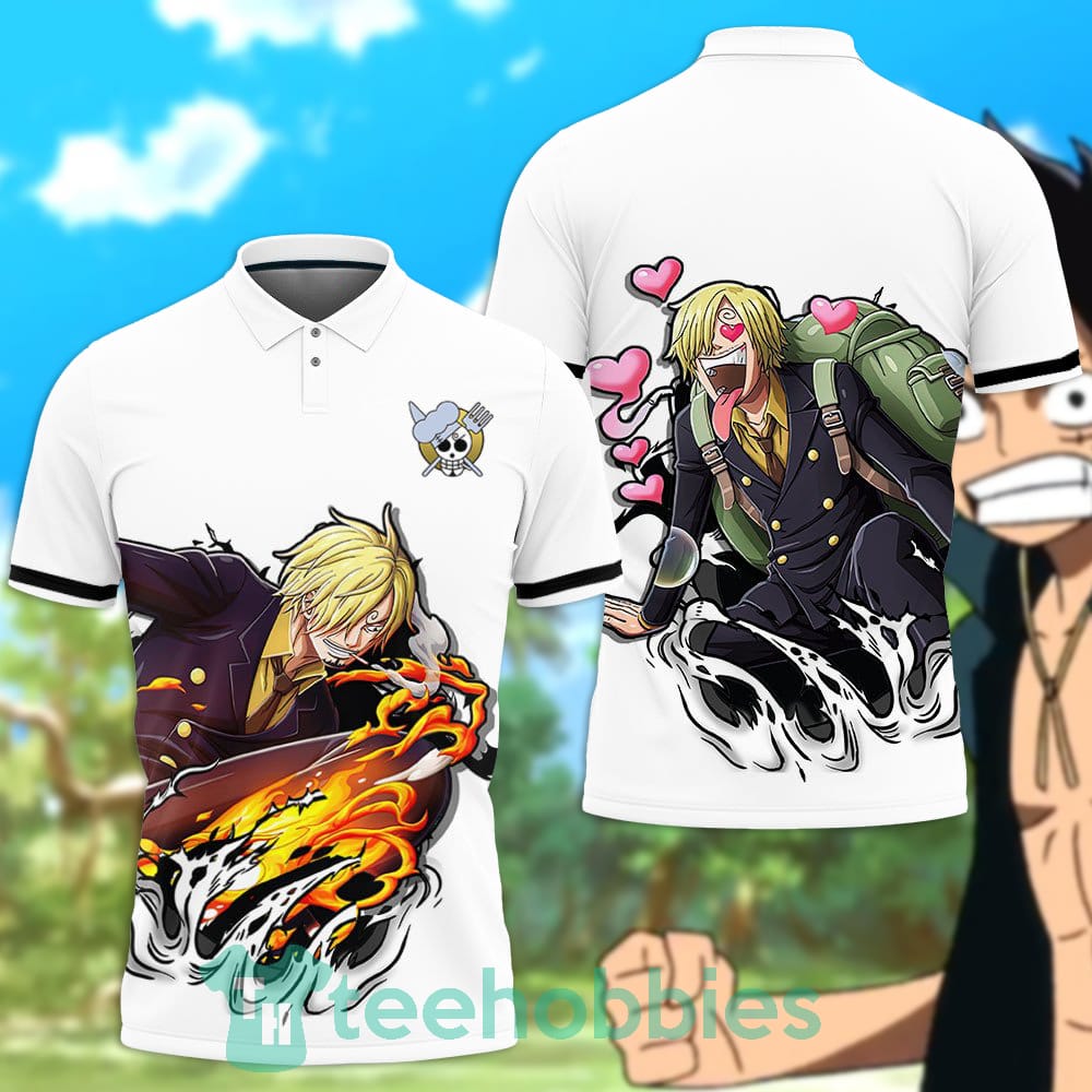 Sanji Polo Shirt Custom Anime One Piece For Anime Fans