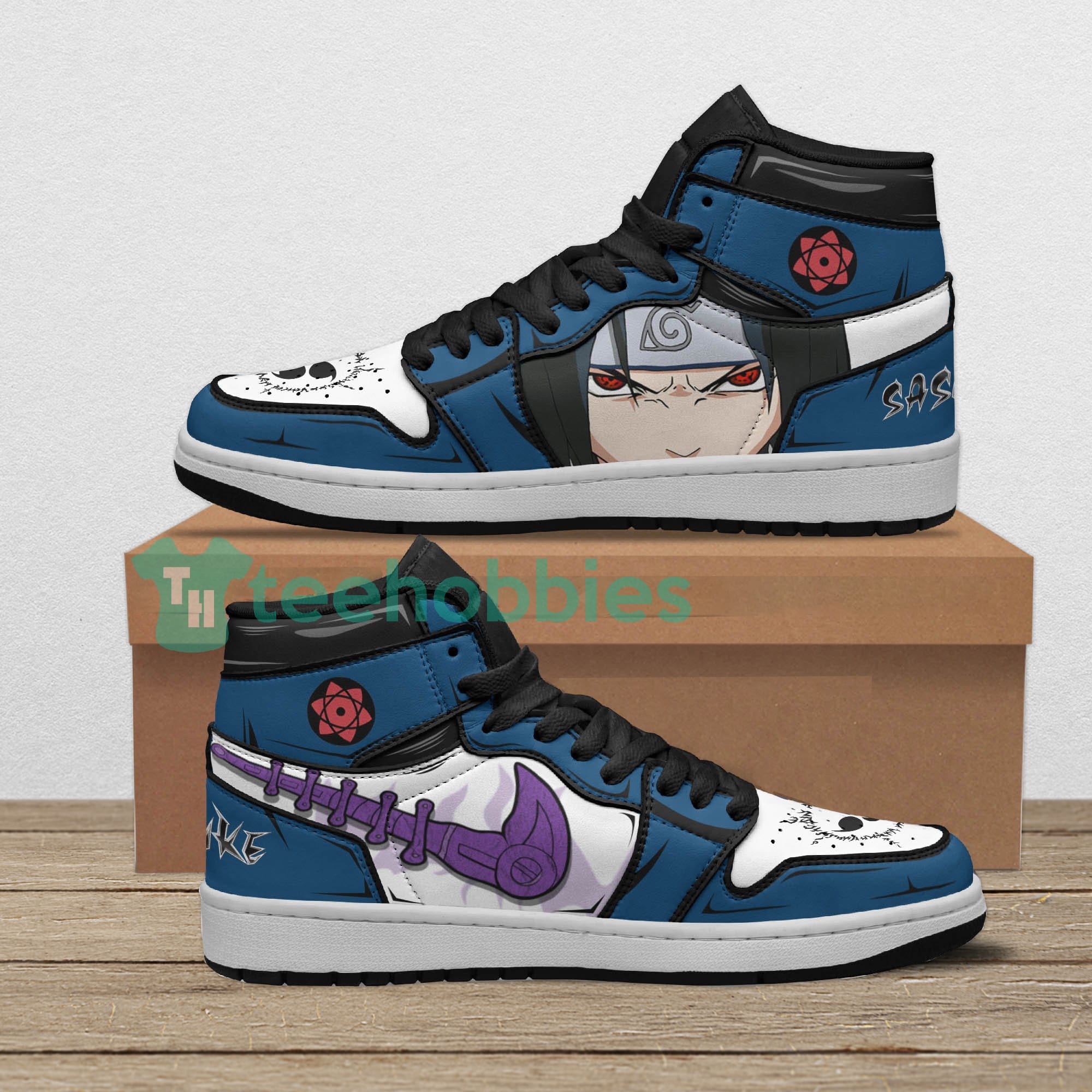 Sasuke Susanoo Custom Naruto Anime Air Jordan Hightop Shoes