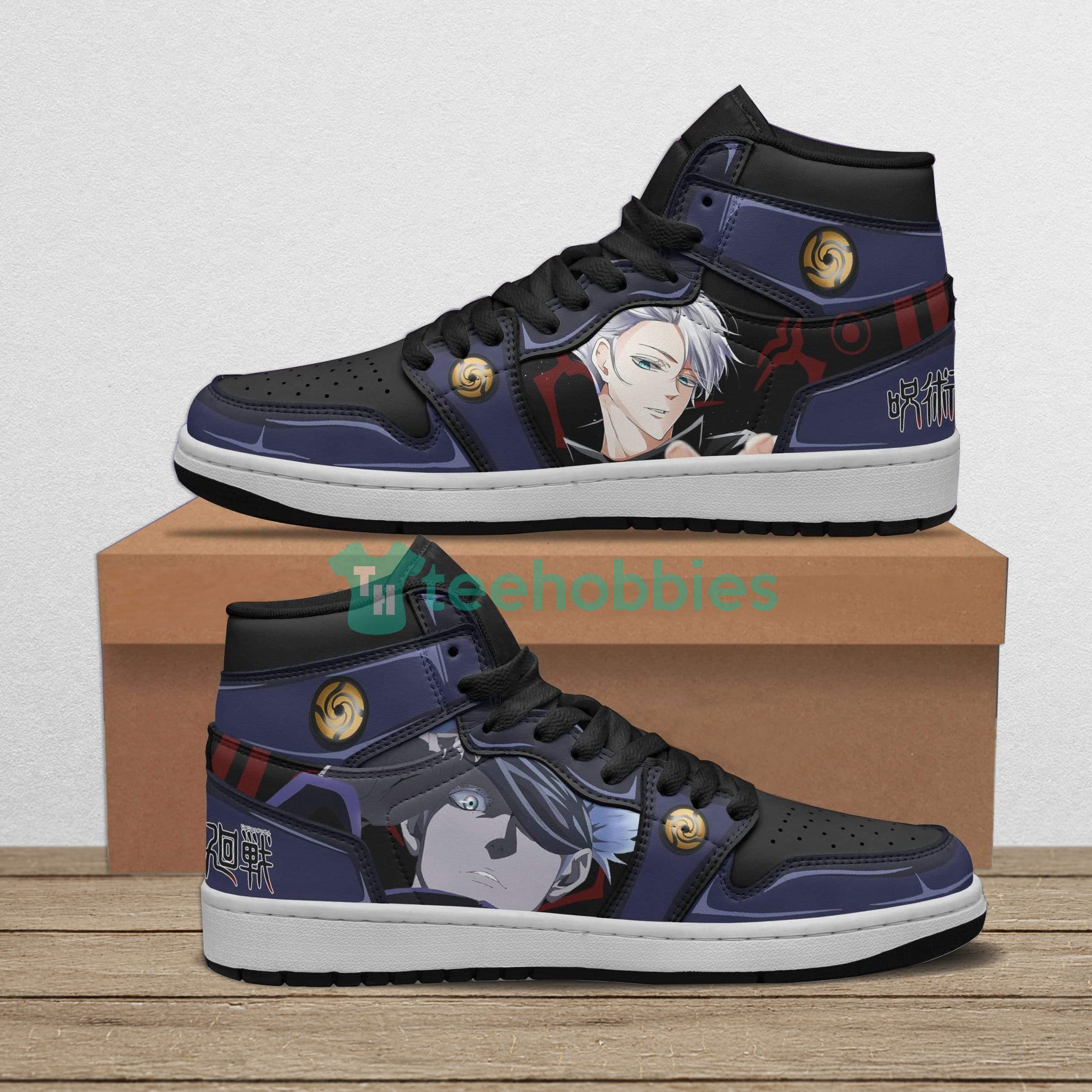 Satoru Gojo Custom Jujutsu Kaisen Anime Air Jordan Hightop Shoes