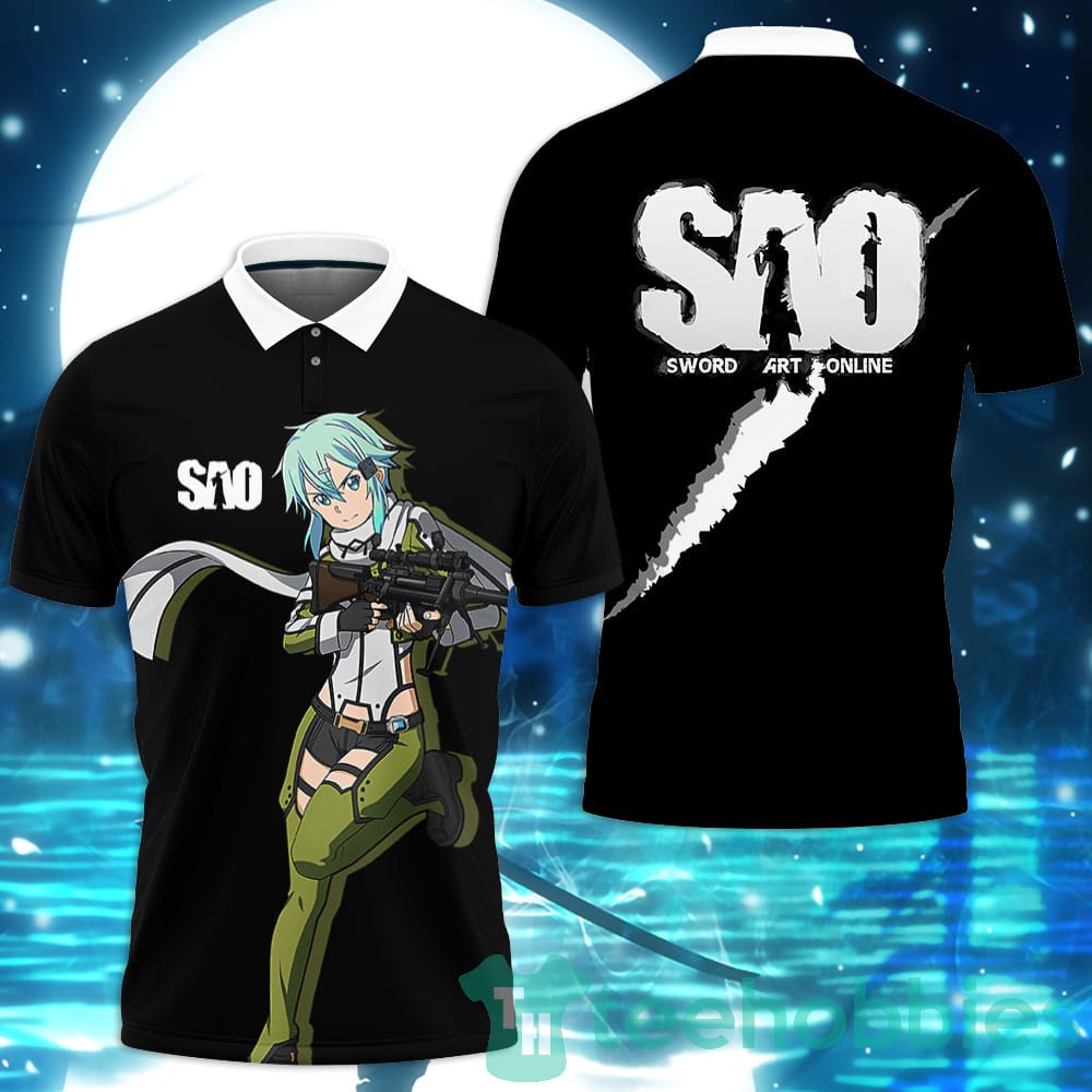 Sinon Sword Art Online Custom Anime Polo Shirt For Men And Women