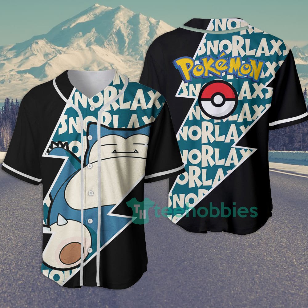Snorlax Custom Pokemon Anime Jersey Baseball Shirt For Fans