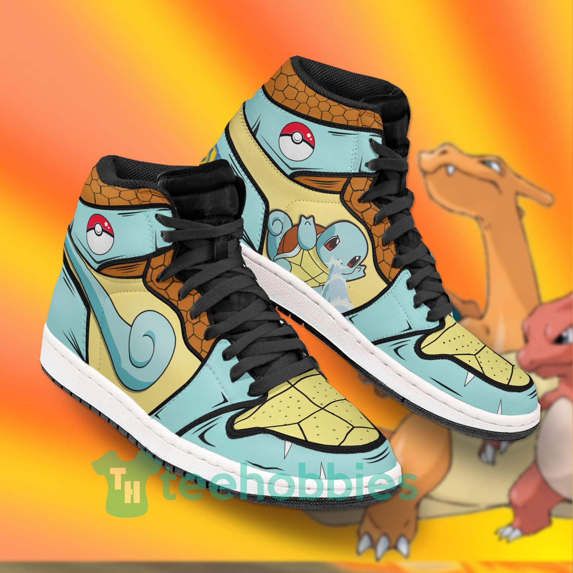 Squirtle Fans Custom Pokemon Anime Air Jordan Hightop Shoes