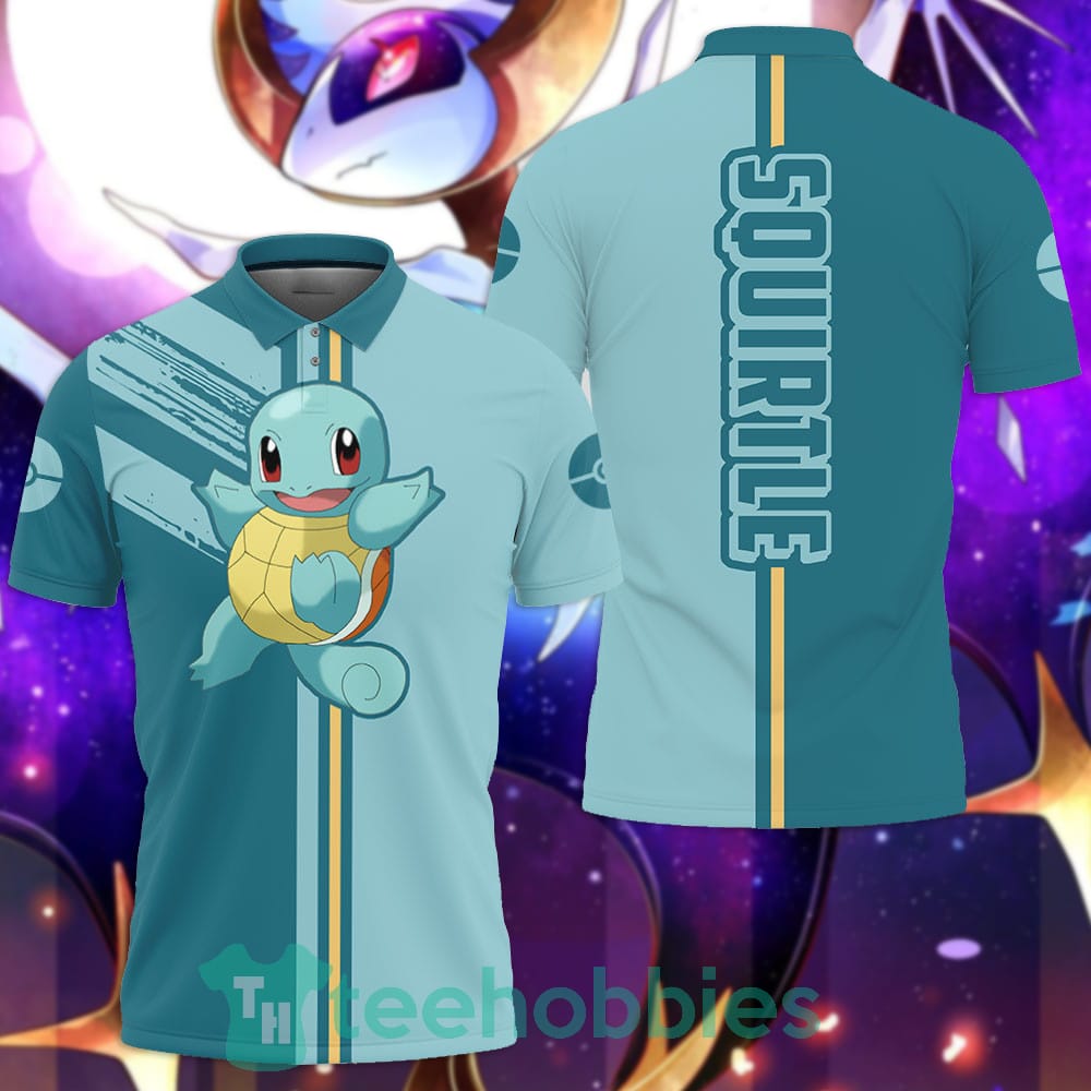 Squirtle Polo Shirt Custom Pokemon Anime Gift For Fans