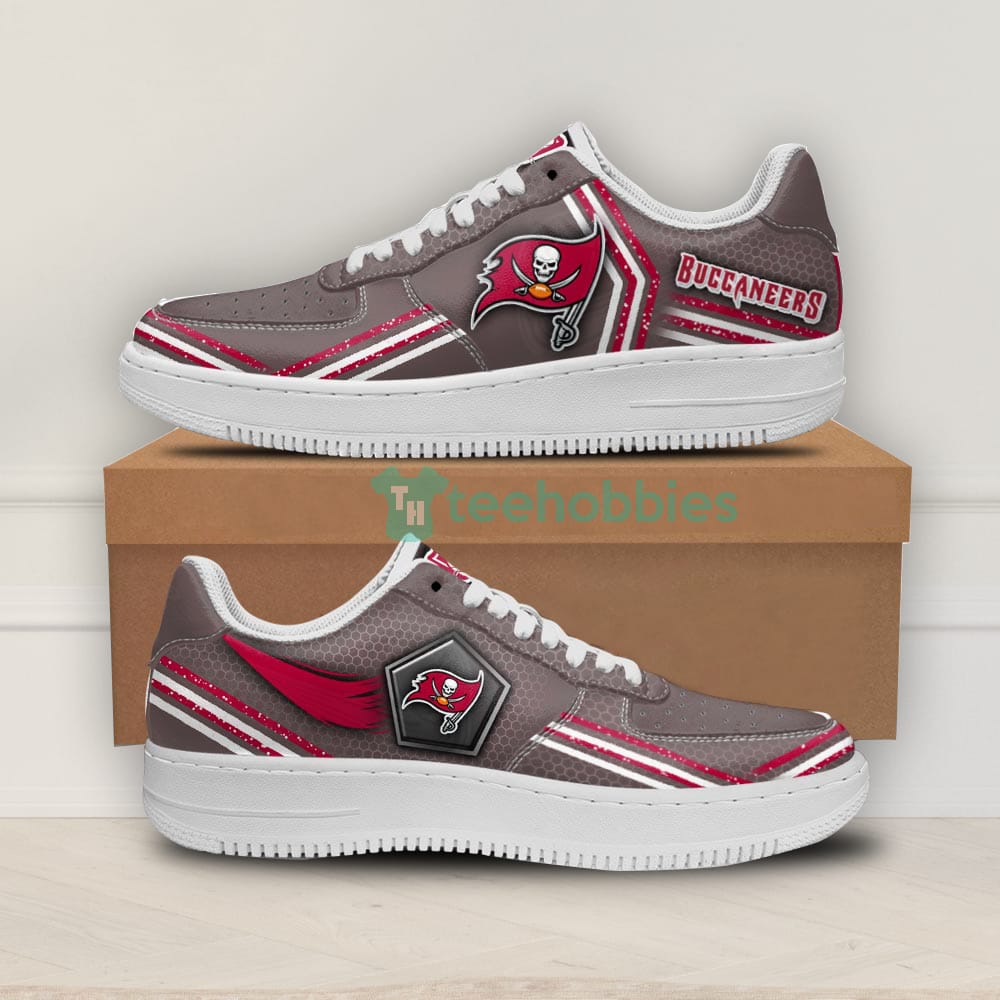 Tampa Bay Buccaneers Logo And Striped Style Air Force Shoes For Fans