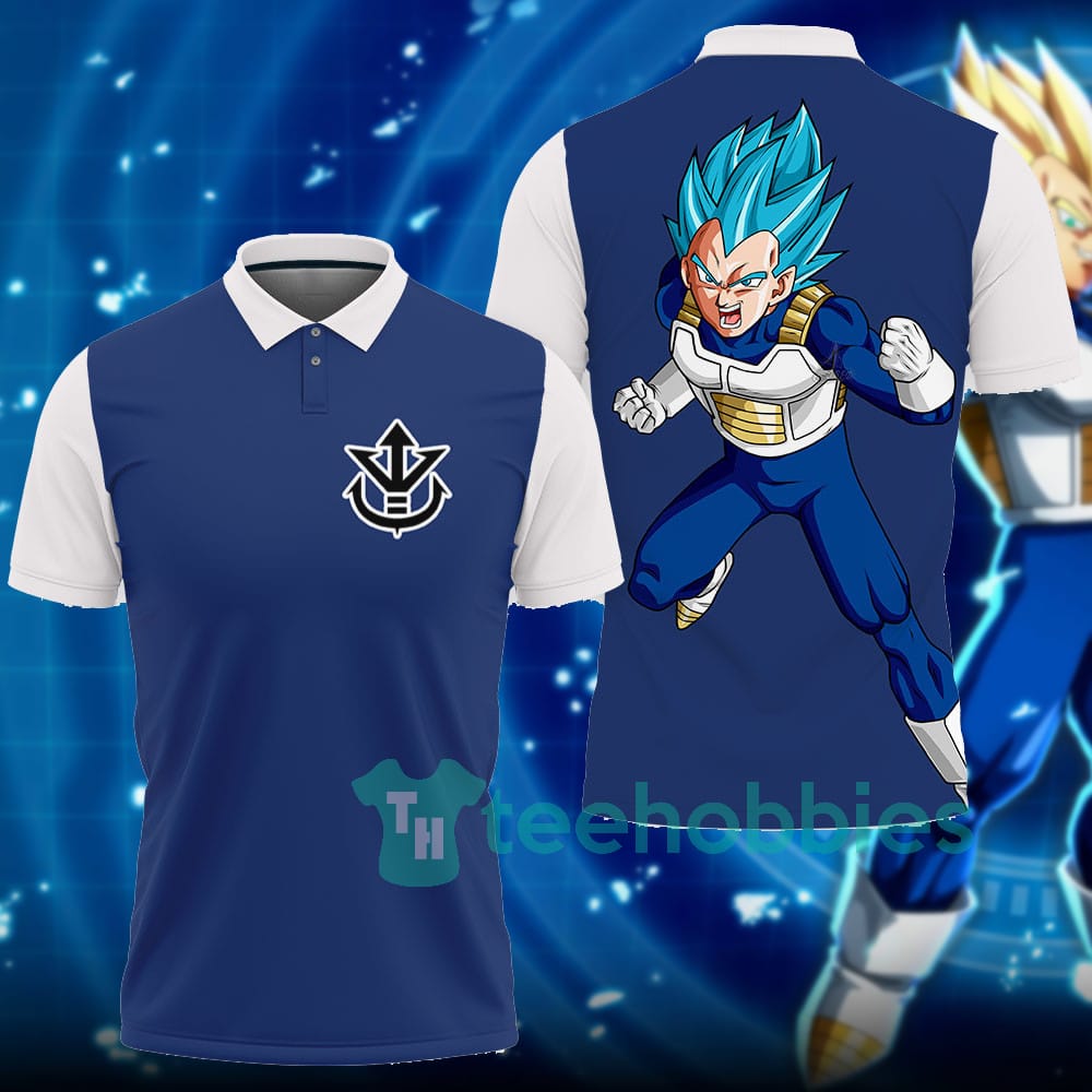 Vegeta Blue Dragon Ball Custom Anime Polo Shirt Best Gift For Fans