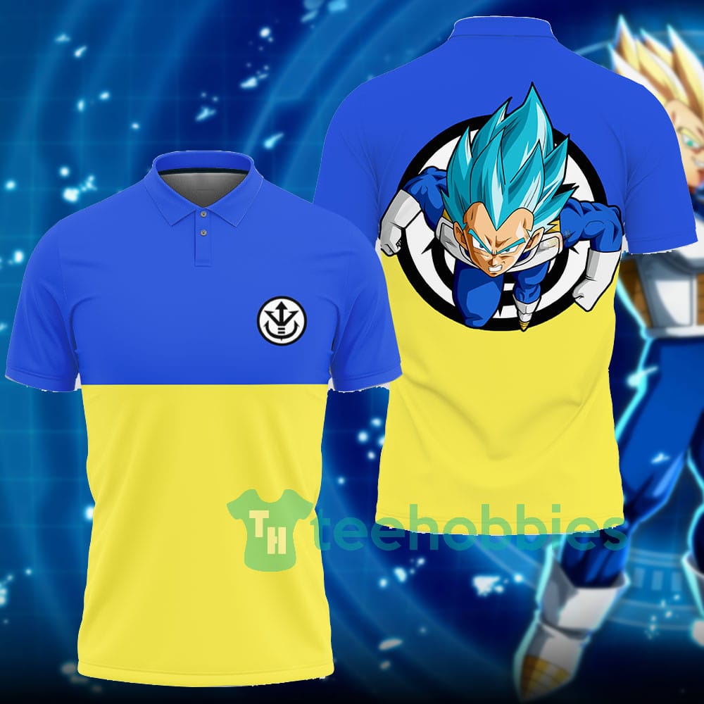 Vegeta Blue Dragon Ball Custom Anime Polo Shirt For Fans