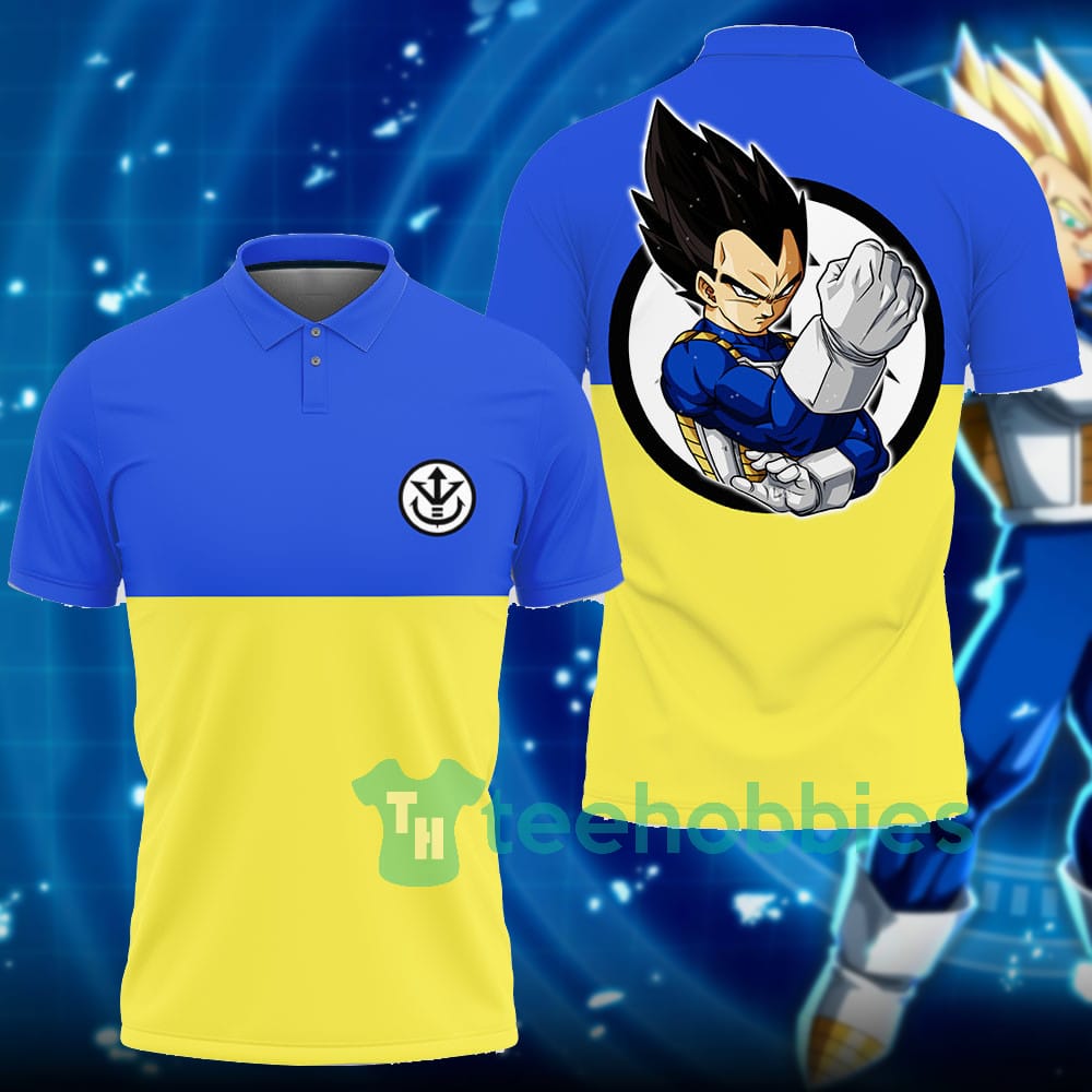 Vegeta Dragon Ball Blue And Yellow Custom Anime Polo Shirt For Fans