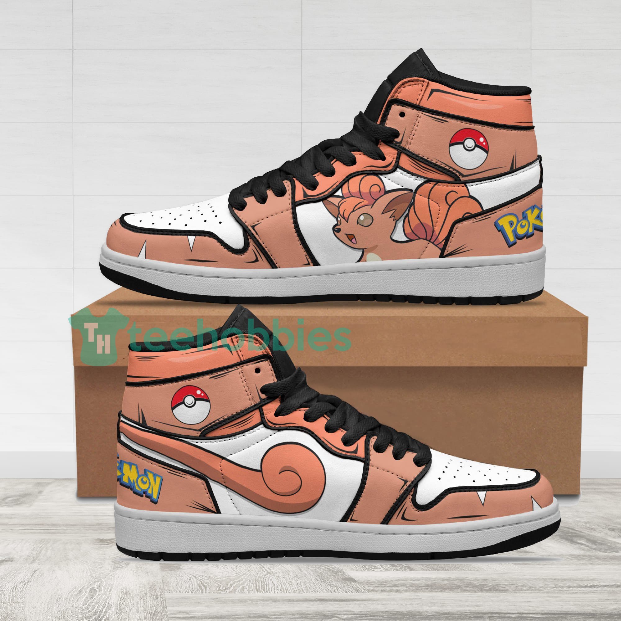 Vulpix Fans Custom Pokemon Anime Air Jordan Hightop Shoes