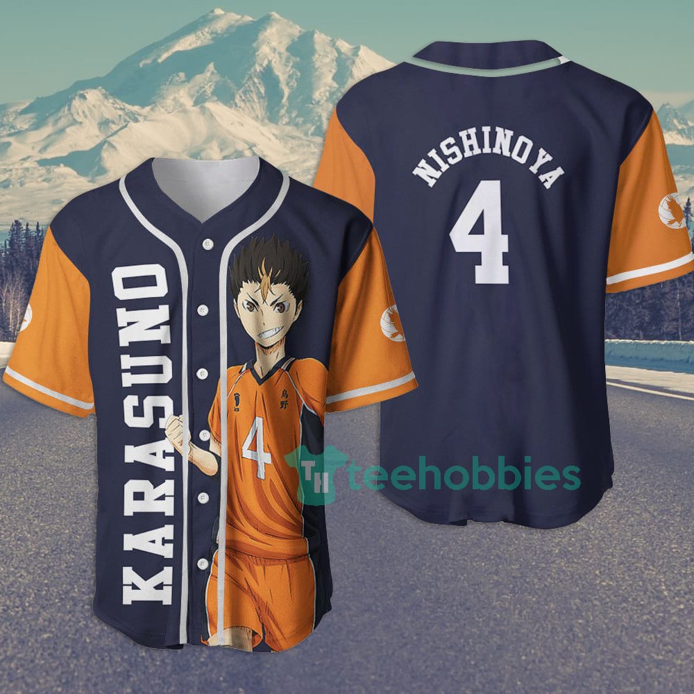 Yuu Nishinoya Haikyuu Custom Anime Jersey Baseball Shirt For Fans