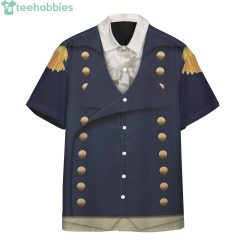 3D Royal Navy Captain 1806 Napoleonic Wars British Navy Custom Short Sleeve Shirtproduct photo 1
