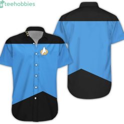 3D Star Trek The Next Generation Blue Uniform Custom Hawaii Shirtproduct photo 1