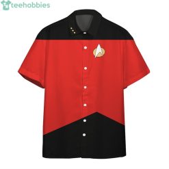 3D Star Trek The Next Generation Red Uniform Custom Hawaii Shirtproduct photo 1