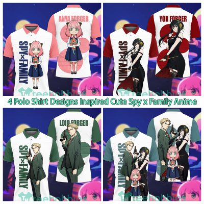 4 Polo Shirt Designs Inspired Cute Spy x Family Anime