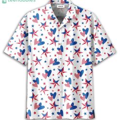 4Th Of July Star Heart Us Flag Patriotism Aloha Shirt Hawaiian Shirtproduct photo 1