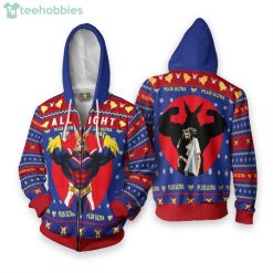 All Might Custom My Hero Academia Anime Fans Ugly Christmas Sweater Hoodie Product Photo 2