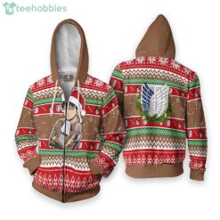 Attack On Titan Levi Ackerman Custom Anime Fans Ugly Christmas Sweater Hoodie Product Photo 2