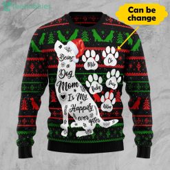 Being A Dog Mom Personalize Ugly Christmas Sweater Product Photo 1