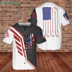 Custom Name American Eagle Patriot Golf United States US Flag Jersey Baseball Shirt Product Photo 1