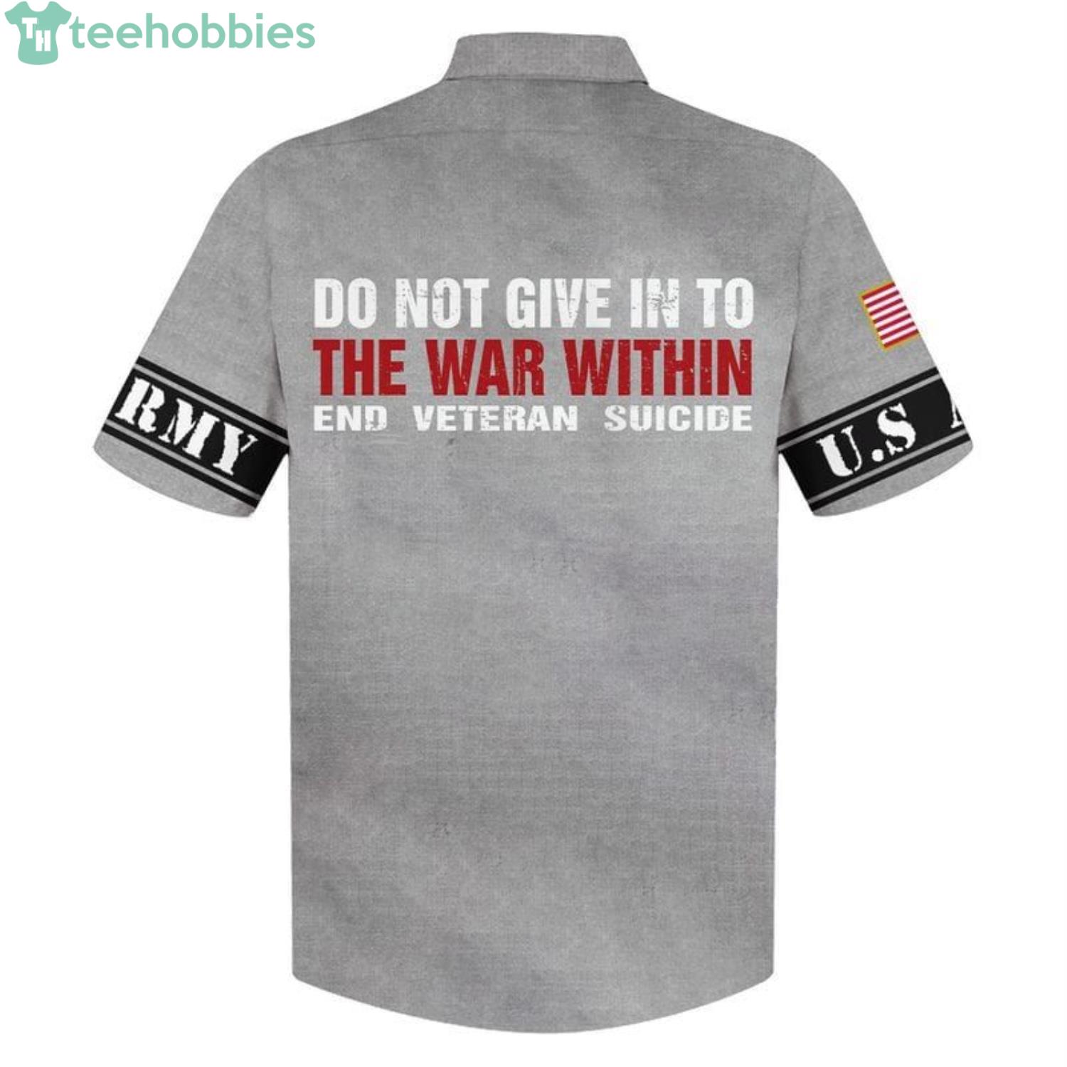 Dog Tag Us Army Do Not Give In To The War Within End Veteran Hawaiian Shirtproduct photo 1